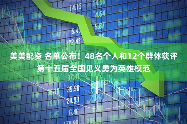 美美配资 名单公布！48名个人和12个群体获评第十五届全国见义勇为英雄模范